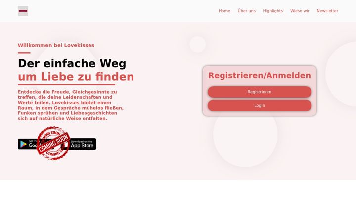 Screenshot of lovekisses.de