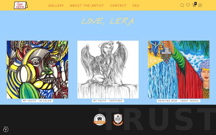 Screenshot of lovelerart.com