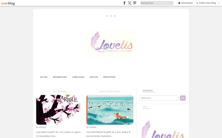 Screenshot of lovelis.fr