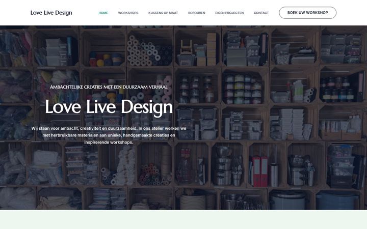 Screenshot of lovelivedesign.be