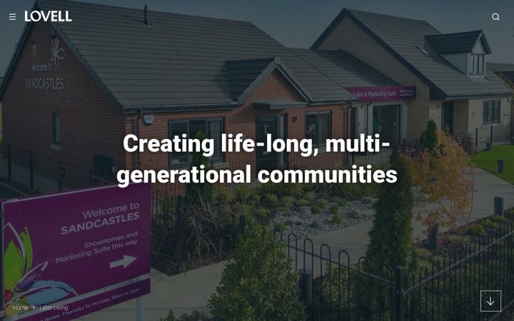 Screenshot of lovelllaterliving.co.uk