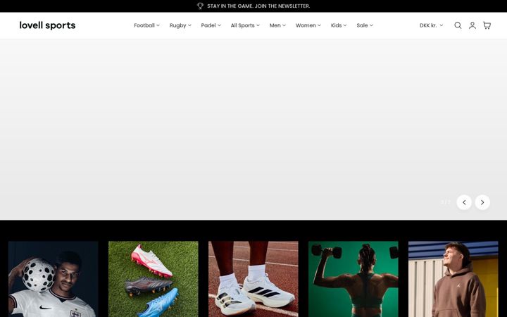 Screenshot of lovellsports.com