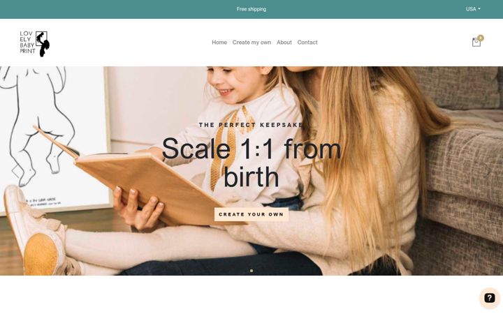 Screenshot of lovelybabyprint.com