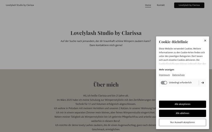 Screenshot of lovelylashstudiobyclarissa.de