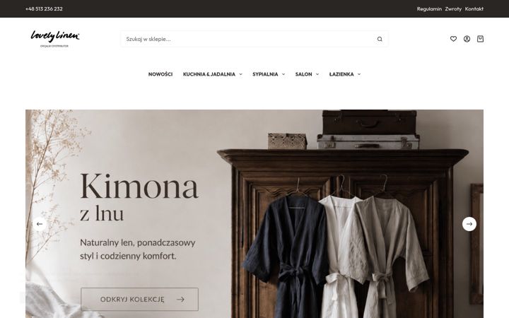 Screenshot of lovelylinenshop.eu
