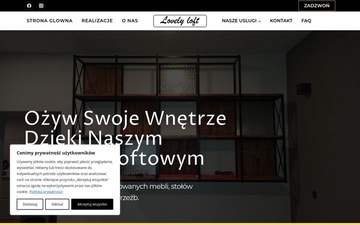 Screenshot of lovelyloft.pl