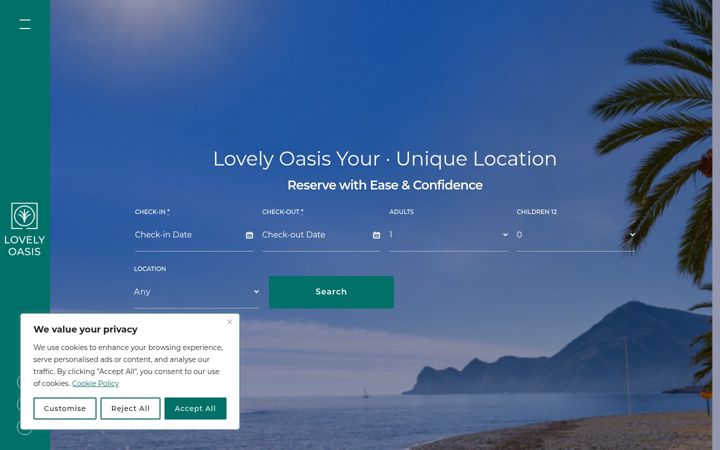Screenshot of lovelyoasis.com