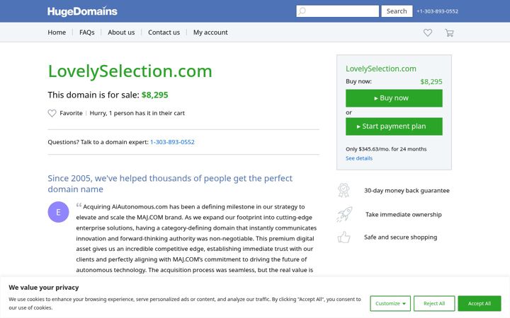Screenshot of lovelyselection.com