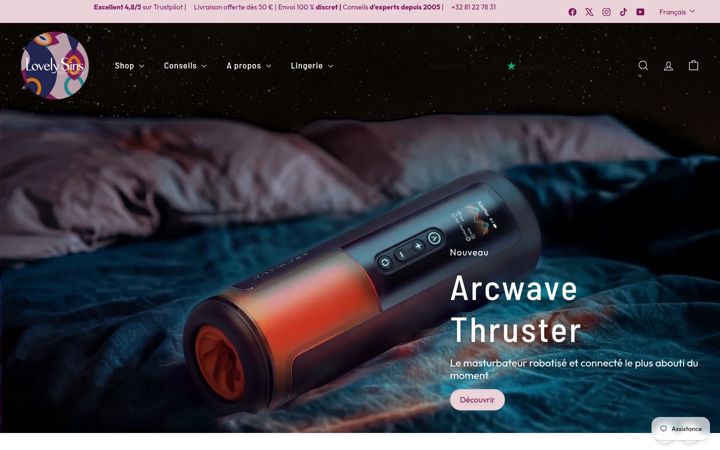 Screenshot of lovelysins.com