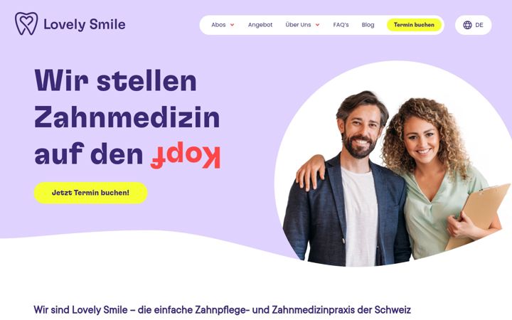 Screenshot of lovelysmile.ch