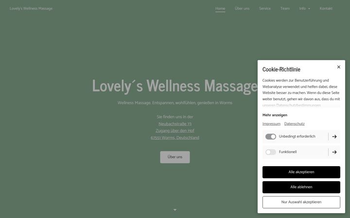 Screenshot of lovelyswellnessmassage.de