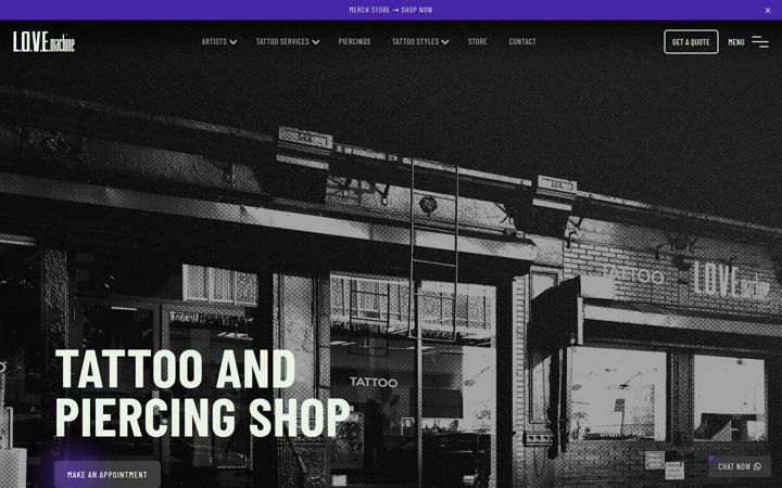Screenshot of lovemachinenyc.com
