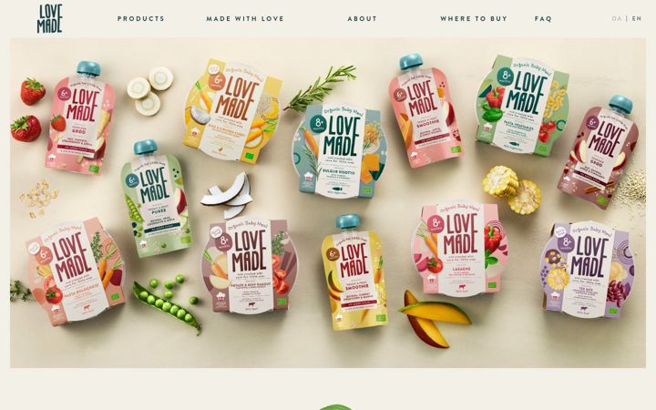 Screenshot of lovemadeorganics.com