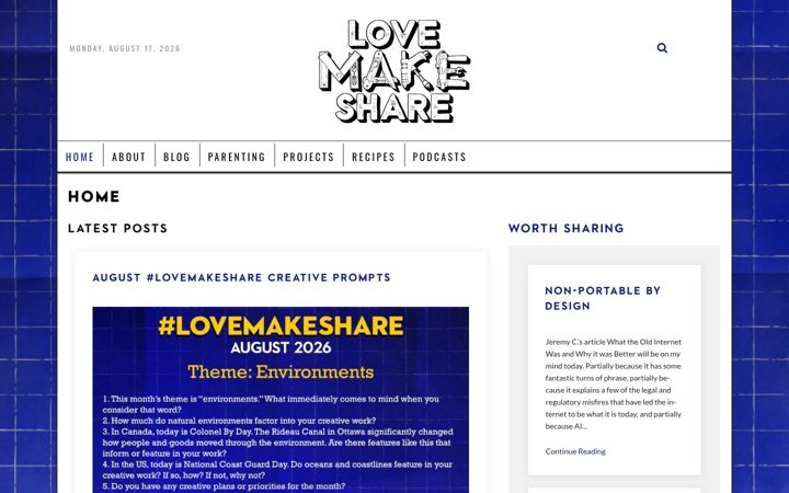 Screenshot of lovemakeshare.ca