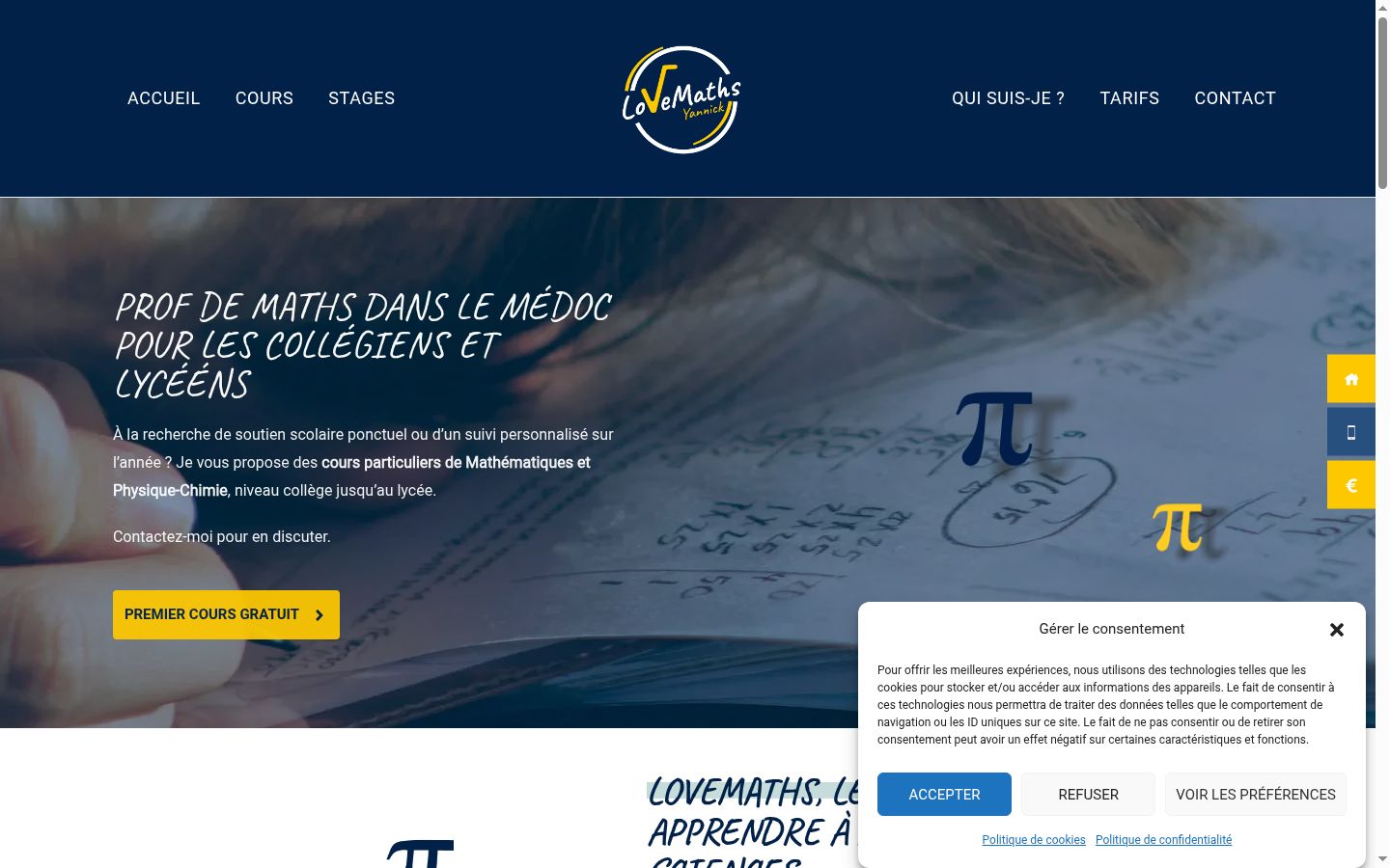 Screenshot tal-banner tal-kunsens muri qabel kwalunkwe interazzjoni