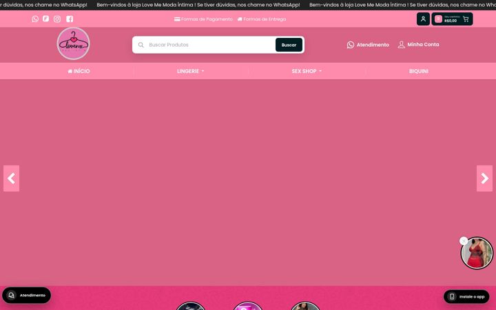 Screenshot of lovememodaintima.com.br