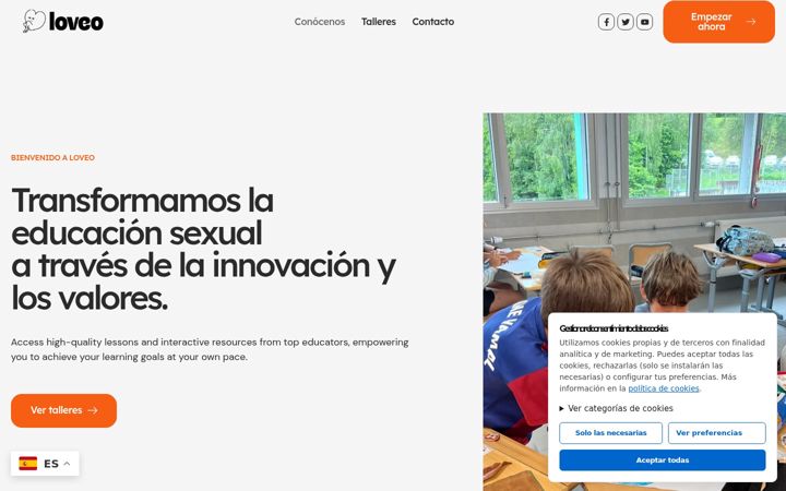 Screenshot of loveo-educacion.com