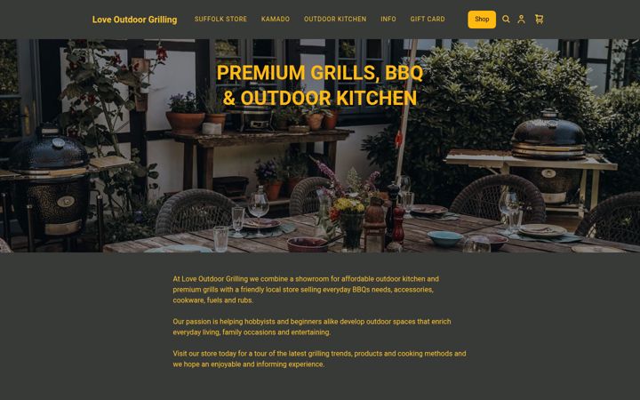 Screenshot of loveoutdoorgrilling.com