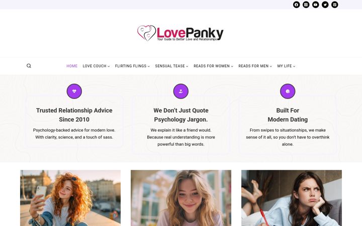Screenshot of lovepanky.com