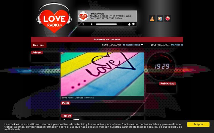 Screenshot of loveradio.es