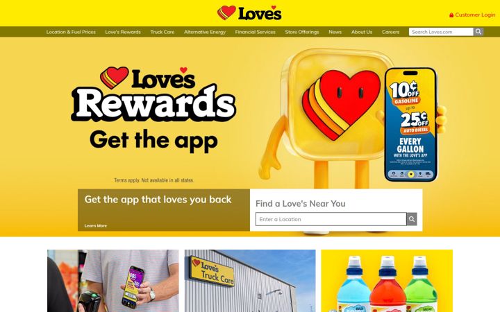Screenshot of loves.com