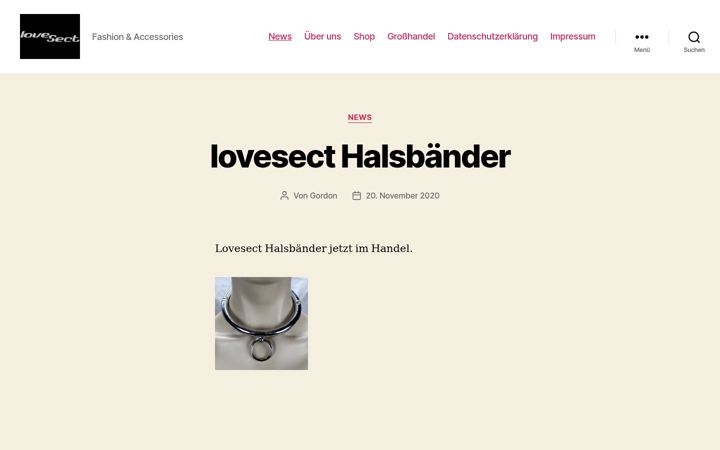 Screenshot of lovesect.com