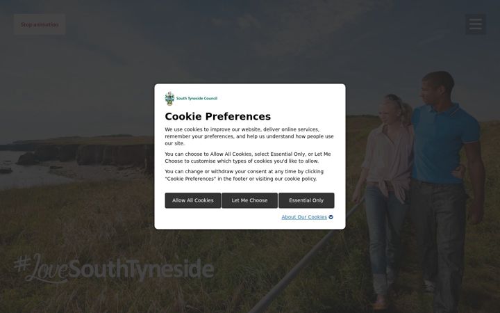 Screenshot of lovesouthtyneside.co.uk