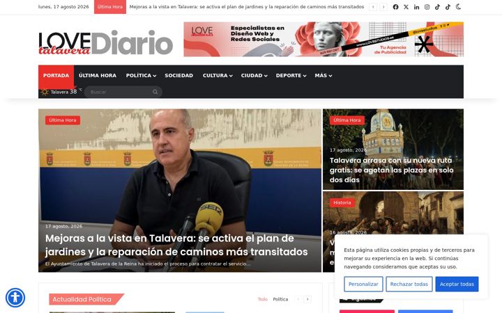 Screenshot of lovetalavera.com