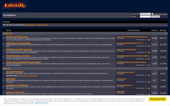 Screenshot of lovetalk.de