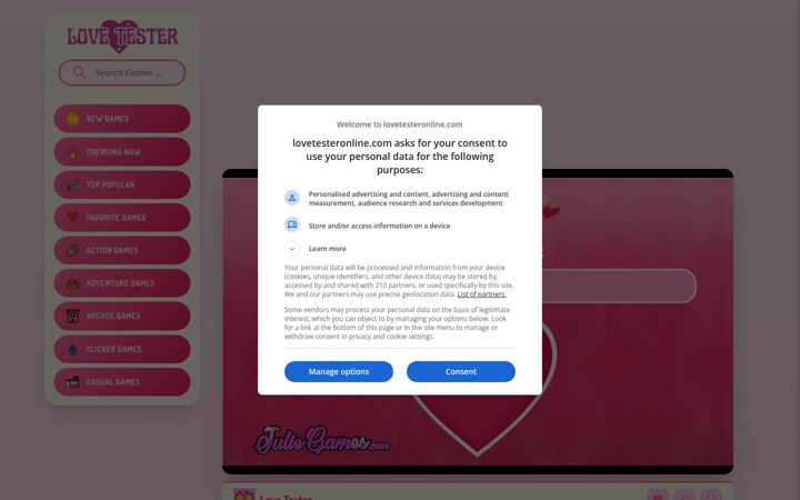 Screenshot of lovetesteronline.com
