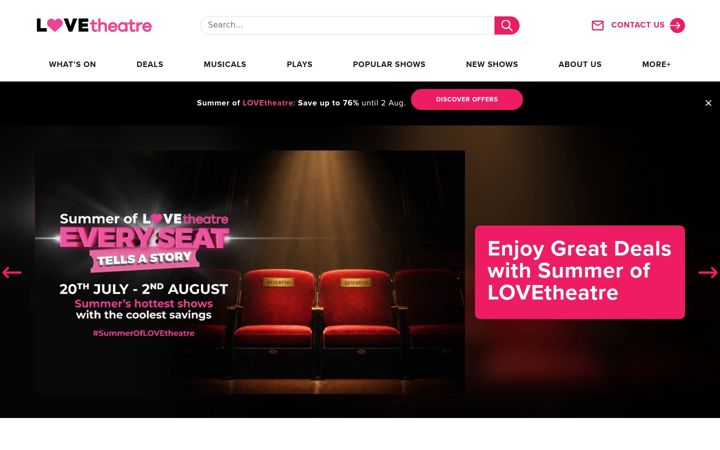Screenshot του lovetheatre.com