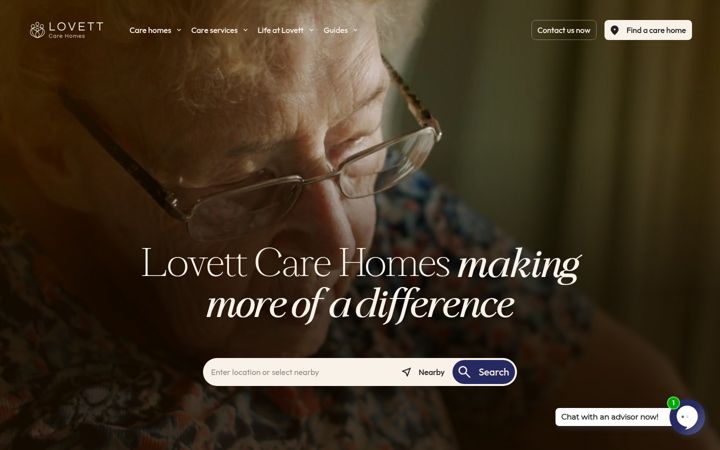 Screenshot of lovettcare.co.uk