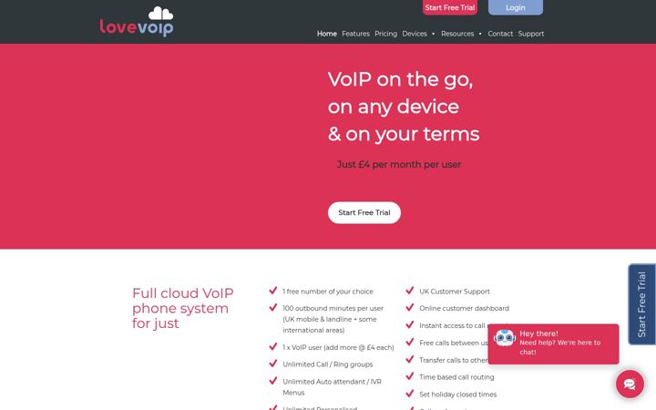 Screenshot of lovevoip.co.uk