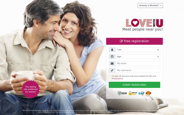 Screenshot of lovewithu.net