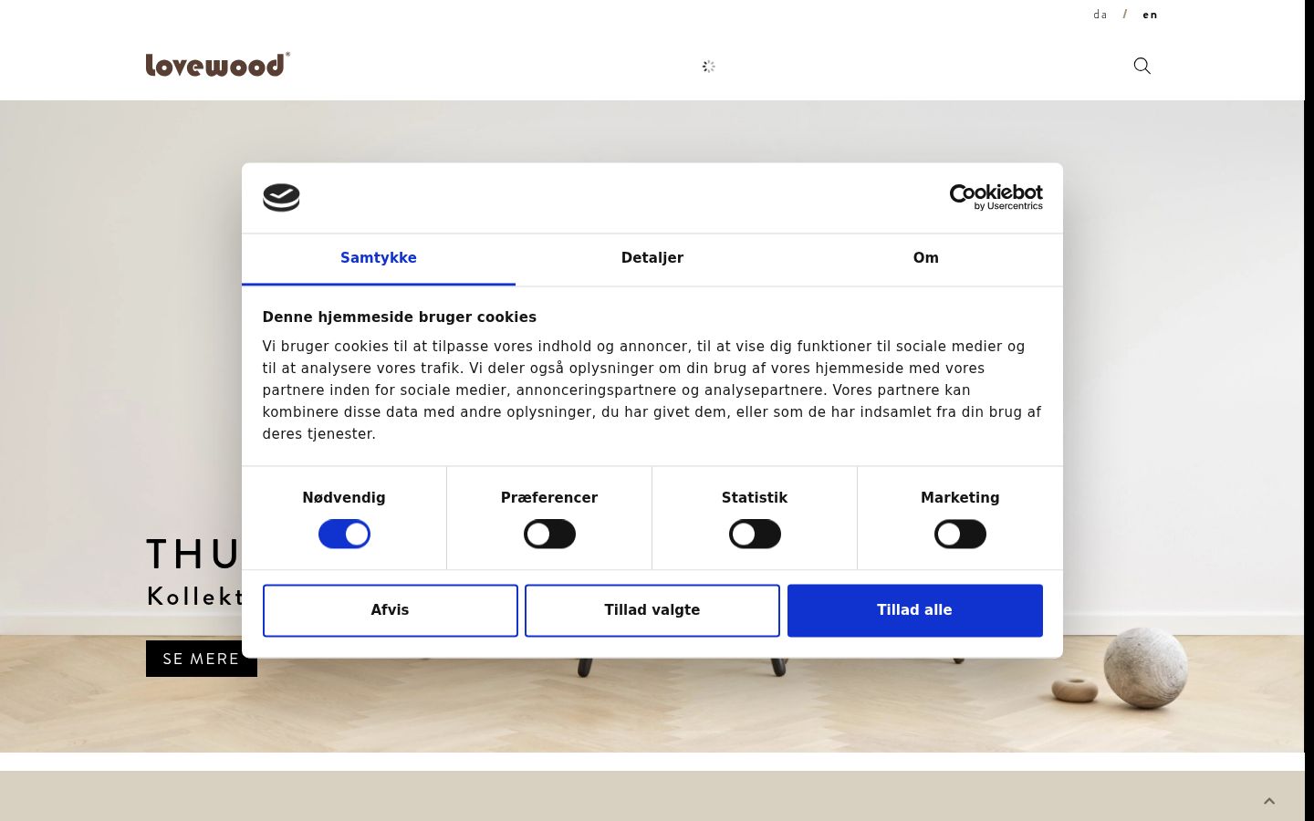Screenshot des Einwilligungsbanners vor jeglicher Interaktion