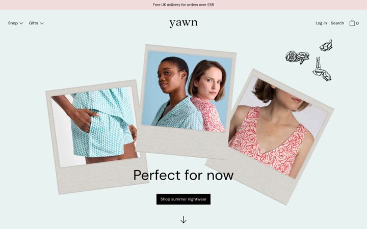 Screenshot of loveyawn.com