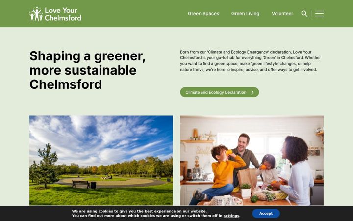 Screenshot of loveyourchelmsford.co.uk