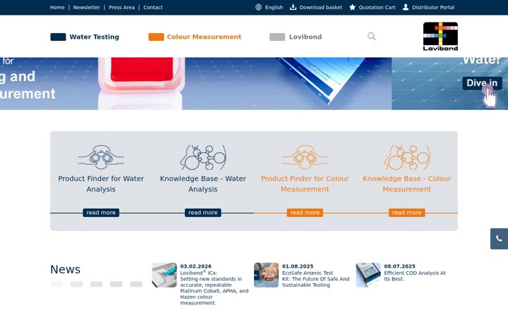 Screenshot of lovibond.com
