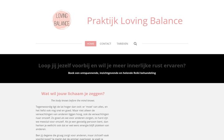 Screenshot of loving-balance.nl
