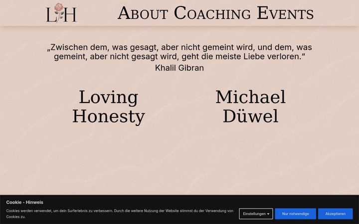 Screenshot of lovinghonesty.com