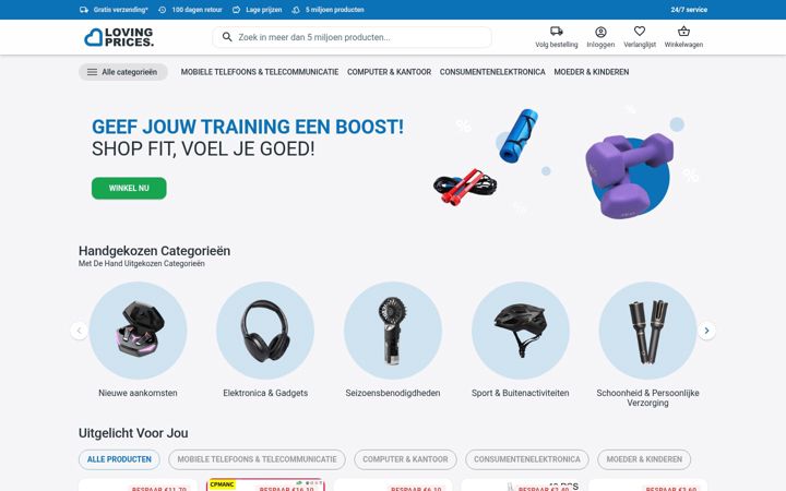 Screenshot of lovingprices.com