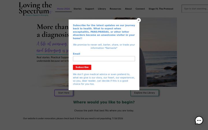 Screenshot of lovingthespectrum.com