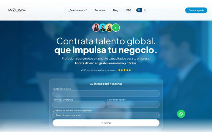 Screenshot of lovirtual.com