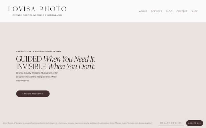 Screenshot of lovisaphoto.com