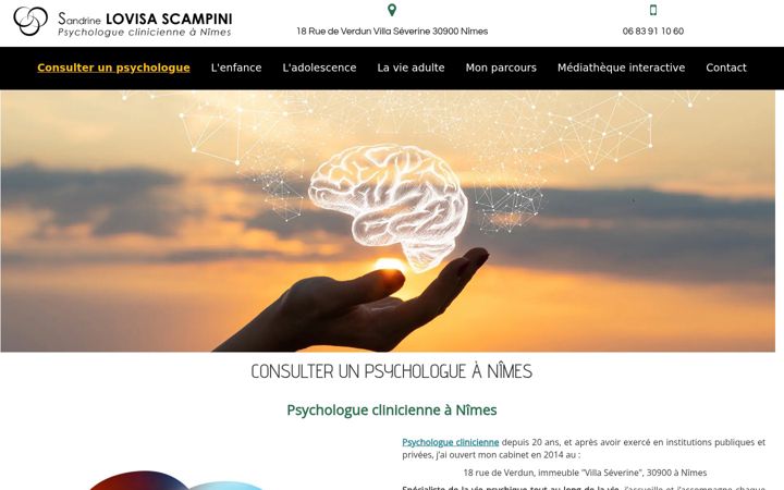 Screenshot of lovisascampini-psychologue.fr