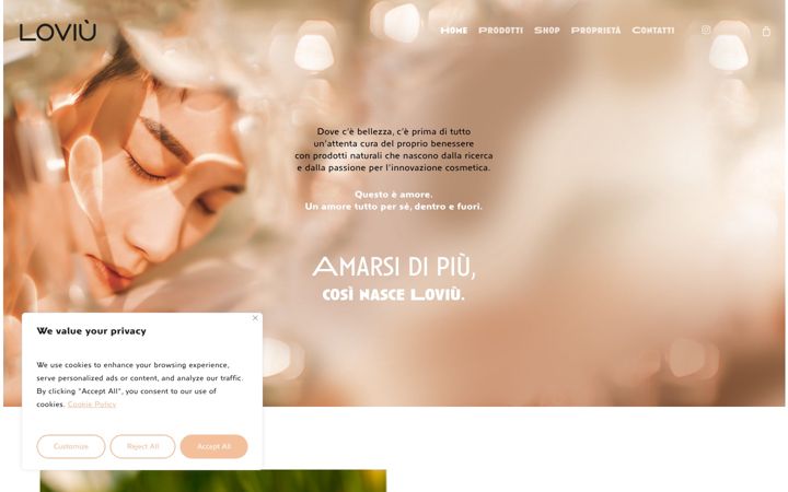 Screenshot of loviu-cosmetics.com
