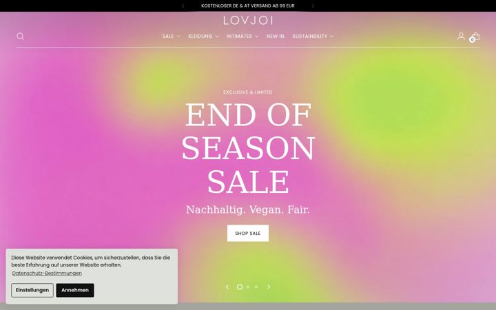 Screenshot of lovjoi.com