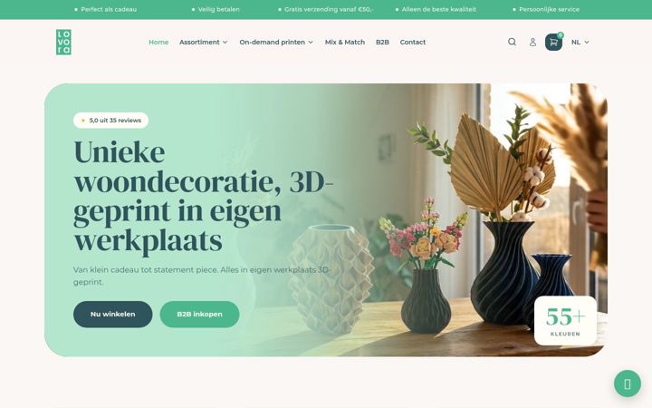 Screenshot of lovora.nl