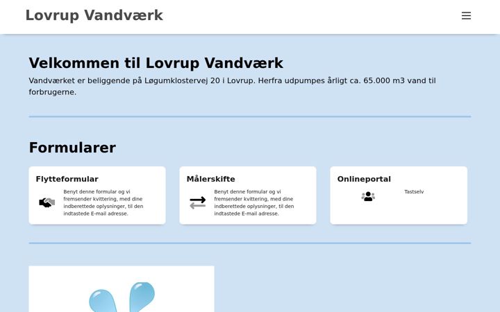 Screenshot of lovrupvand.dk