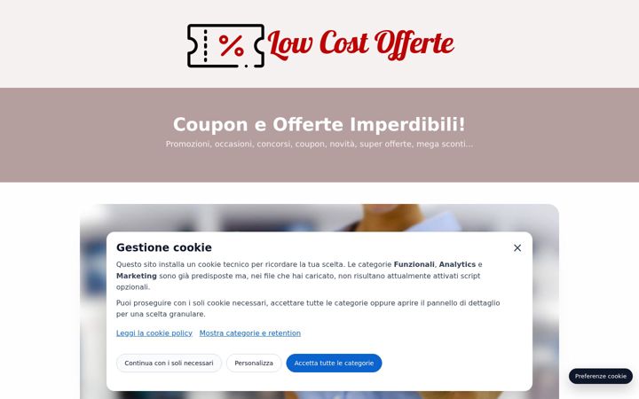 Screenshot of low-cost-offerte.com